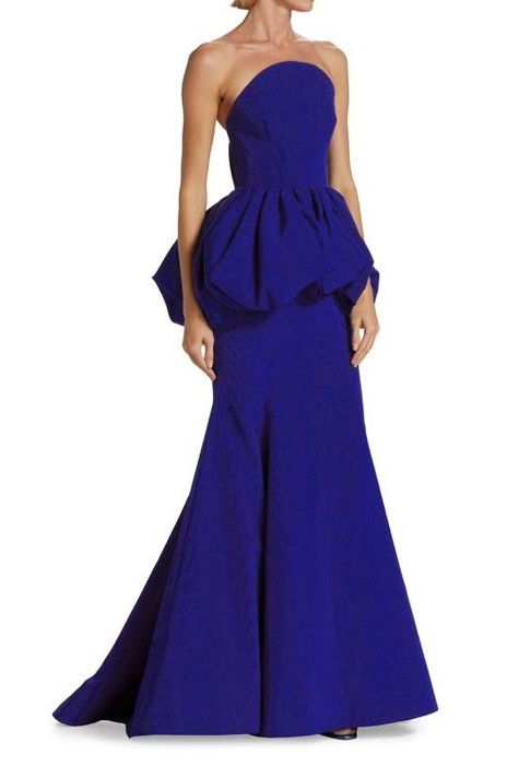 Taffeta Peplum Gown