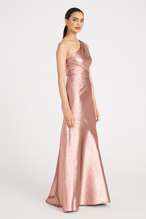 One Shoulder Ruched Gown