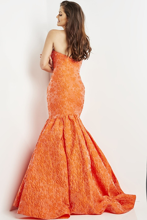 Fit and Flare Strapless Evening Gown