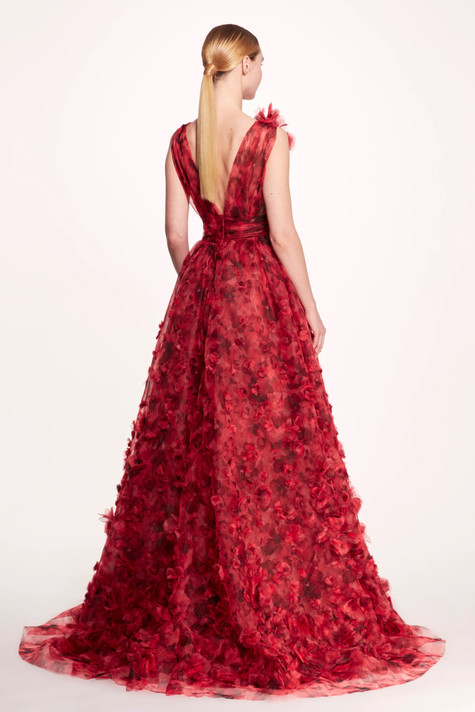 A-Line Textured Ball Gown