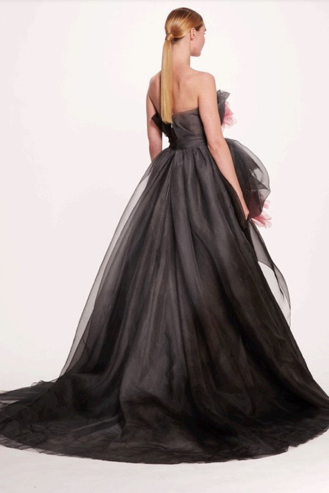 Textured Organza Ombre Ball Gown