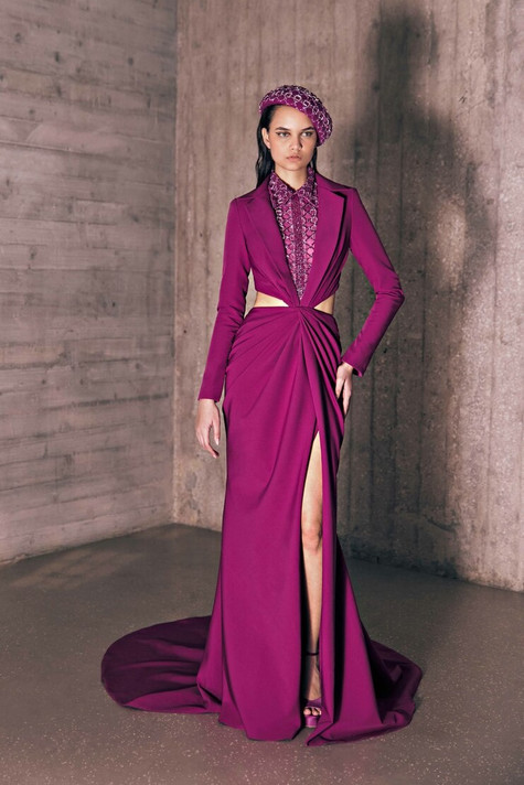 Crêpe Marocain Jacket Gown