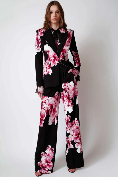 Floral Blazer, Blouse and Trousers