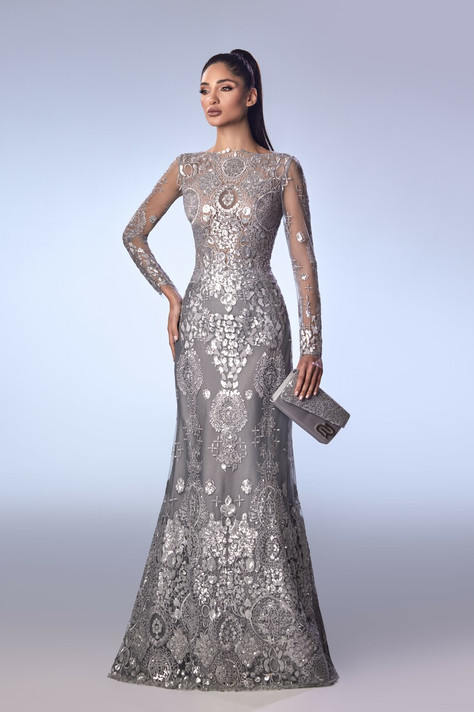 Silk Embroidered Gown