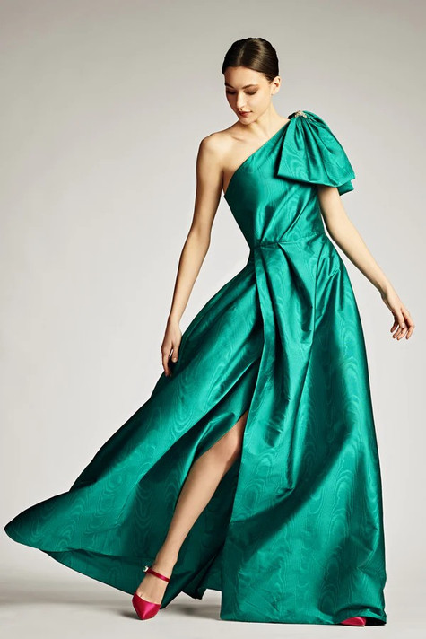 Viola Moiré Taffeta Gown