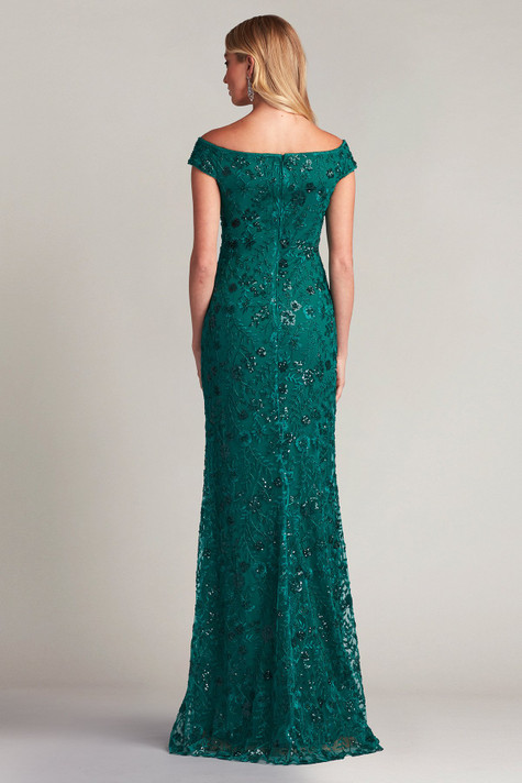 Dublin Embellished Off Shoulder Gown