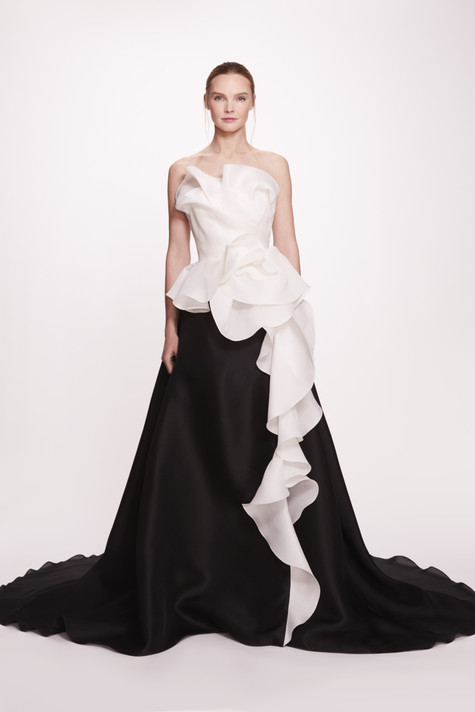 Strapless Silk Gazar A-Line Gown