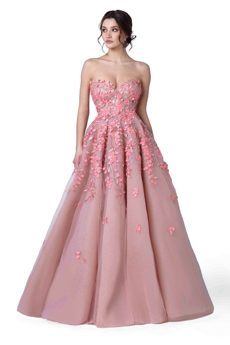 Sweetheart Neck A-Line Gown