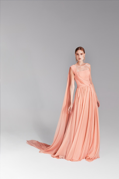 Draping Chiffon Dress