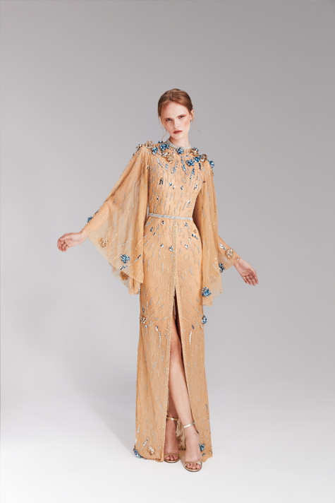 Long Sleeve Kaftan Gown