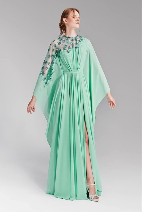 Silky Crepe Kaftan Dress