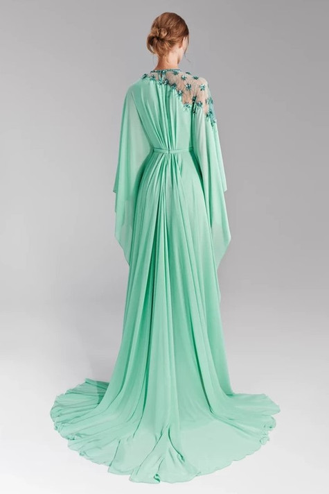 Silky Crepe Kaftan Dress