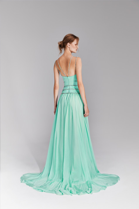 Sleeveless High-Slit Gown