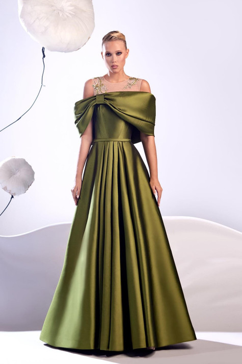 Faille & Lace  Gown
