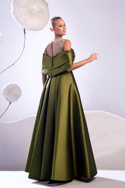 Faille & Lace  Gown