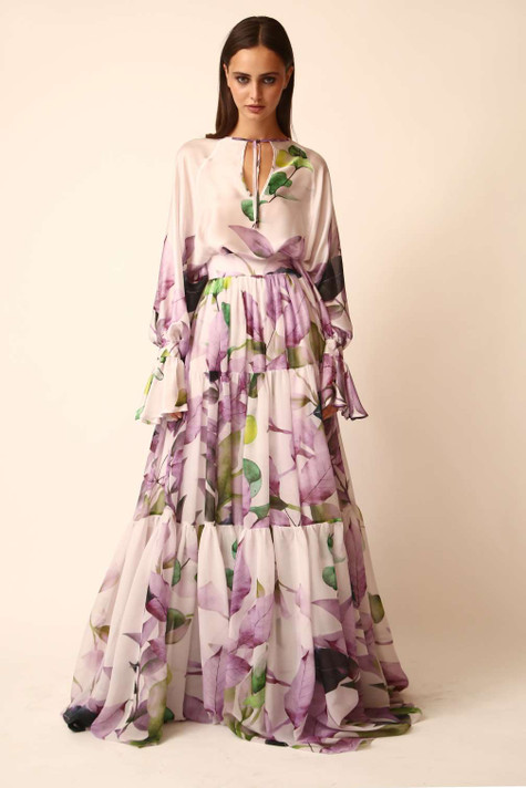 Two Piece Blouse & Skirt