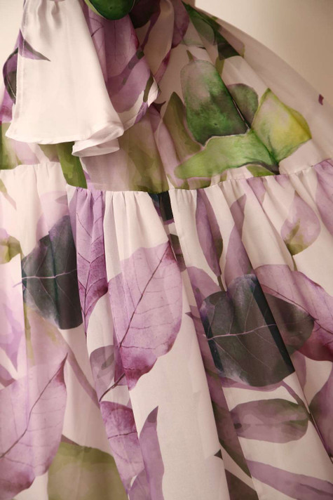 Strapless Top with Chiffon Skirt