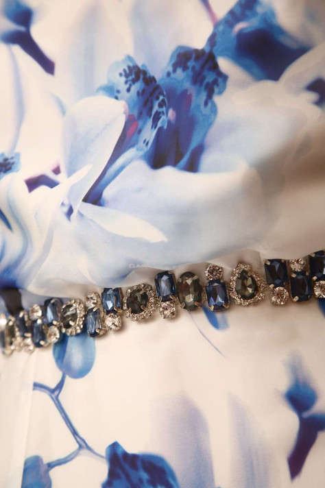 Satin Floral Gown