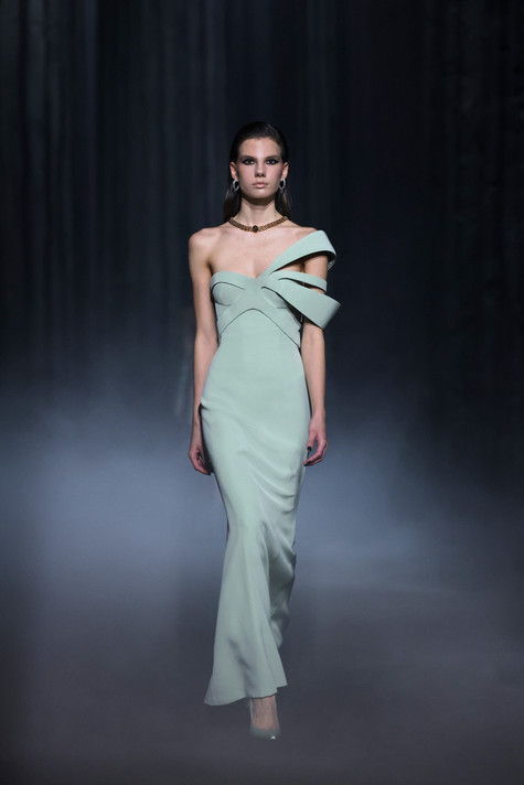 One  Shoulder Crêpe Dress