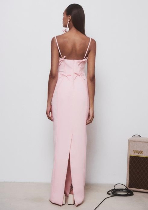 Sleeveless Dress with Bow Ties