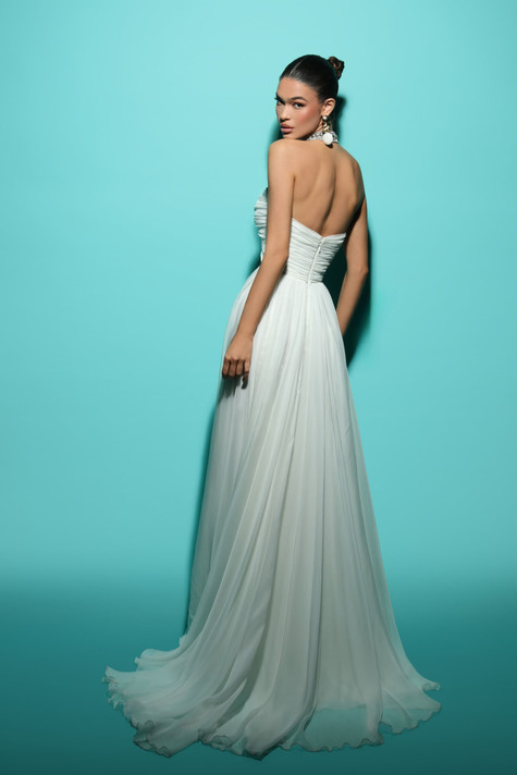 Embroidered Halter ROZA Gown