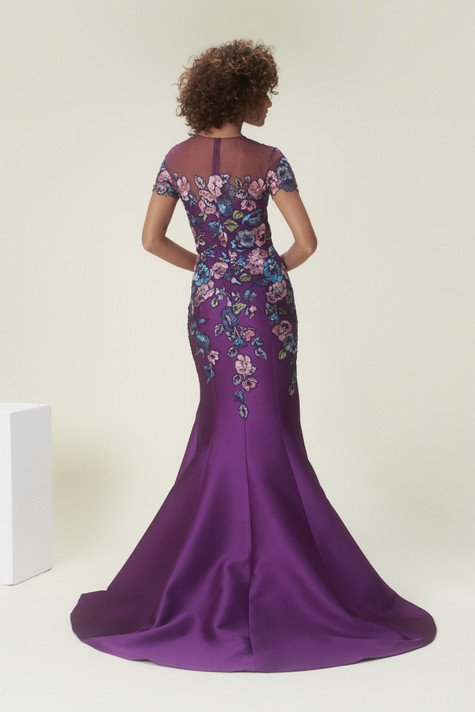 Floral Mermaid Embroidered Gown