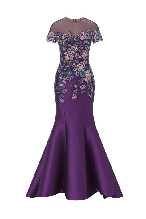 Floral Mermaid Embroidered Gown