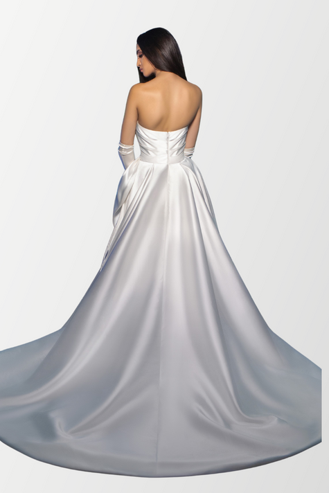 Strapless Off-Shoulder Wedding Dress