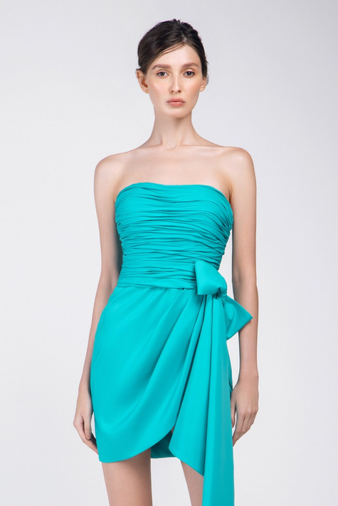 Strapless Dress with Side Bow