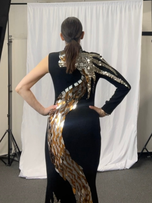 R-Embroidered Four  Gown