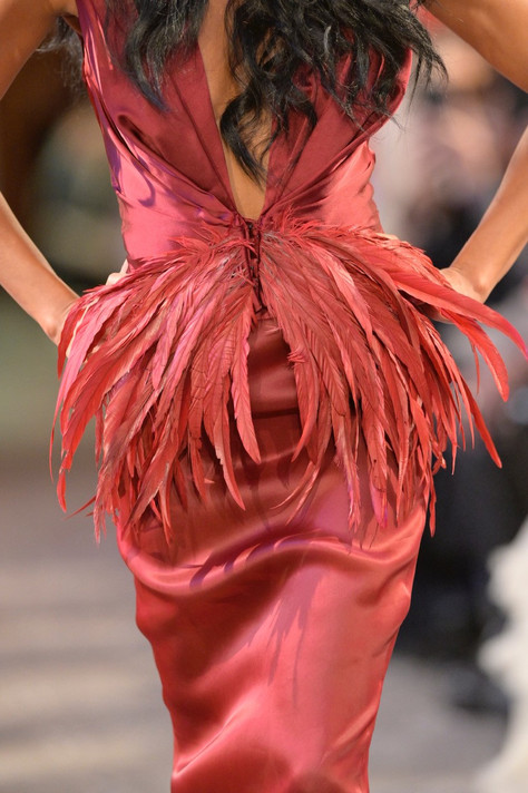 Feathered Midi Dress