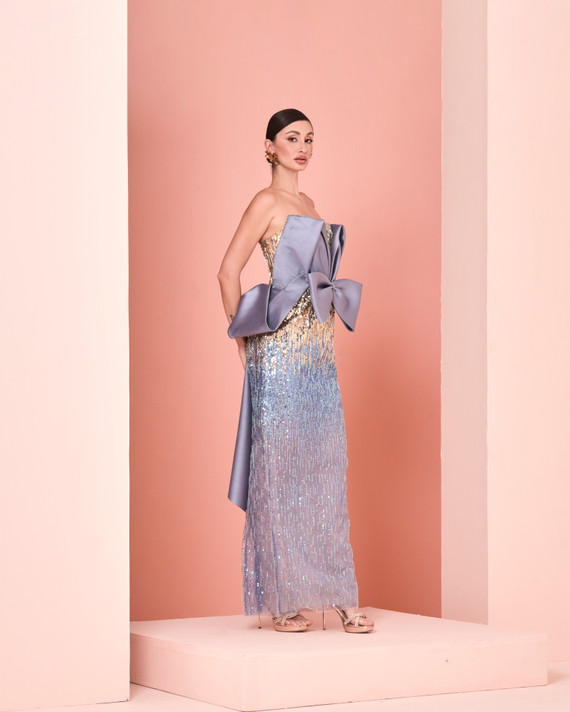 Sequin Tulle Gown