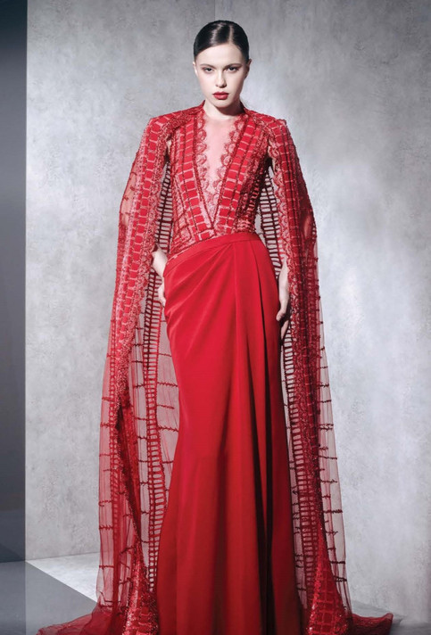 Cape Sleeve Gown