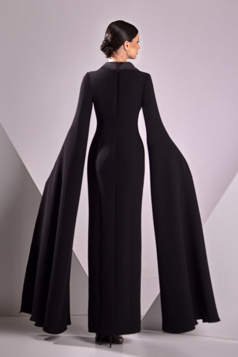 Crepe Cady and Satin Duchesse Gown