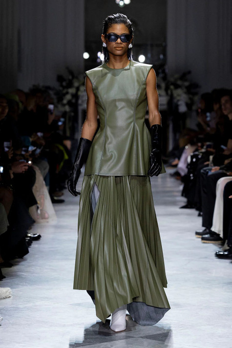 Cactus Vegan Leather Top with Skirt