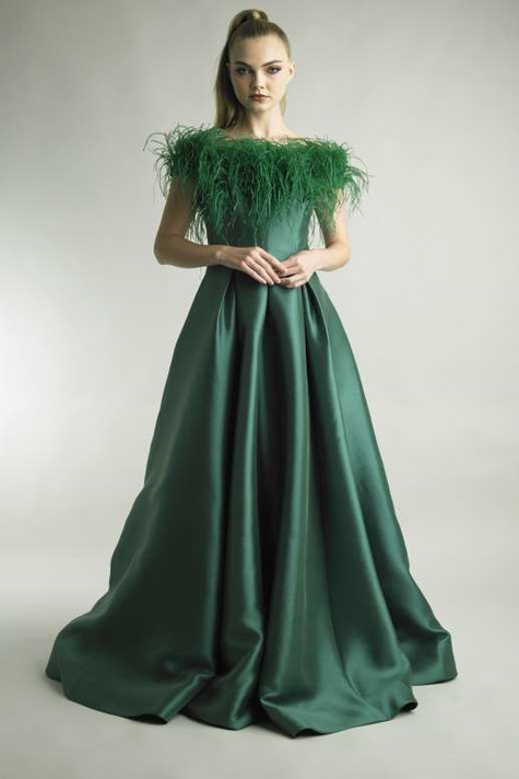 Mikado Feather Gown