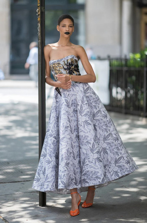 Jacquard Strapless Dress