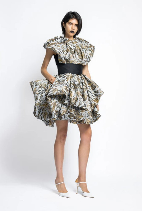 Jacquard Gazar Top with Skirt