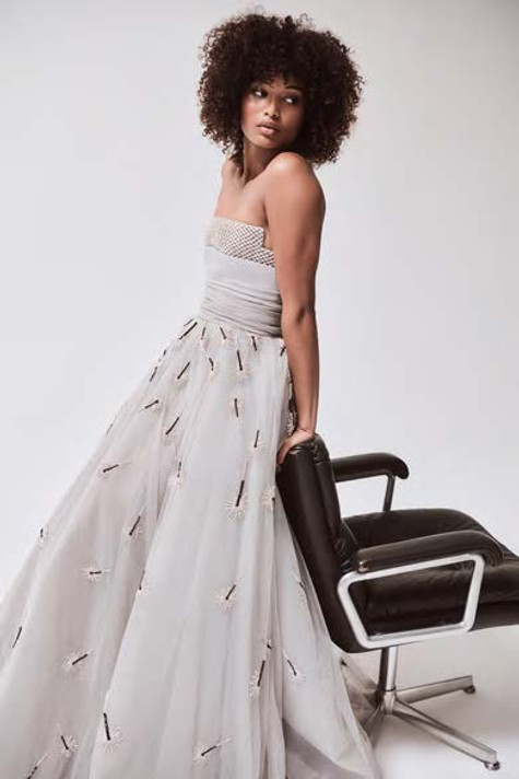 Strapless Tulle  Ball  Gown
