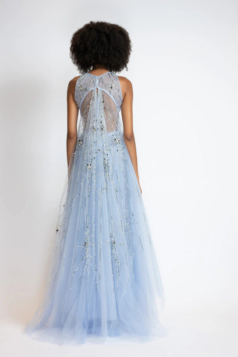 Starburst Embroidered Gown