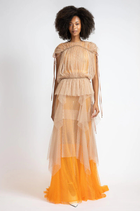 Lattice Bohemian Gown