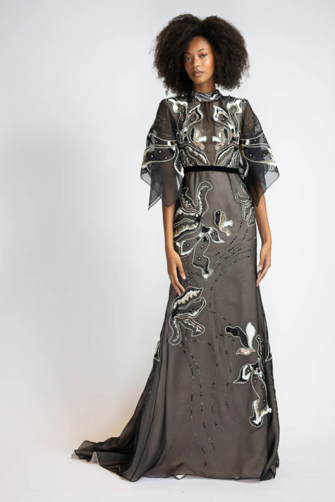 Rhyme Embroidered Gown