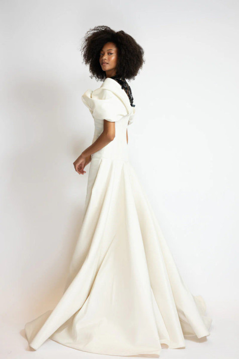 Faille Gown with Train