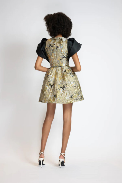 Marble Jacquard Mini Dress