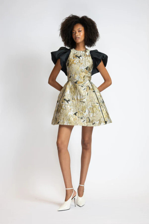 Marble Jacquard Mini Dress
