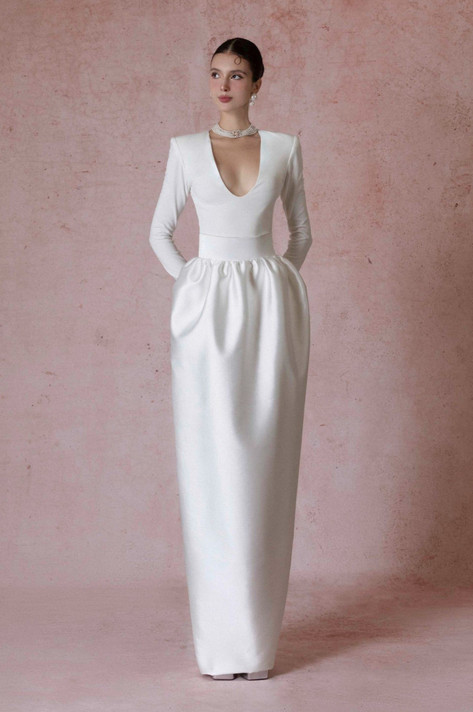 Long Sleeve Top with Skirt