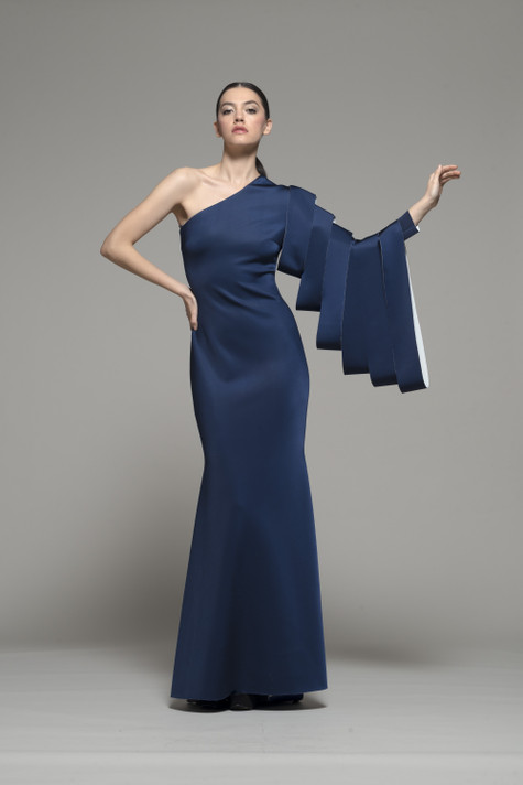 One Shoulder Gamewell Gown