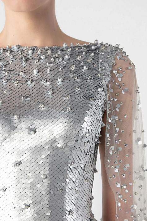 Crystal-Embellished Gown