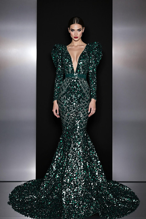 Elevan Sequin Gown