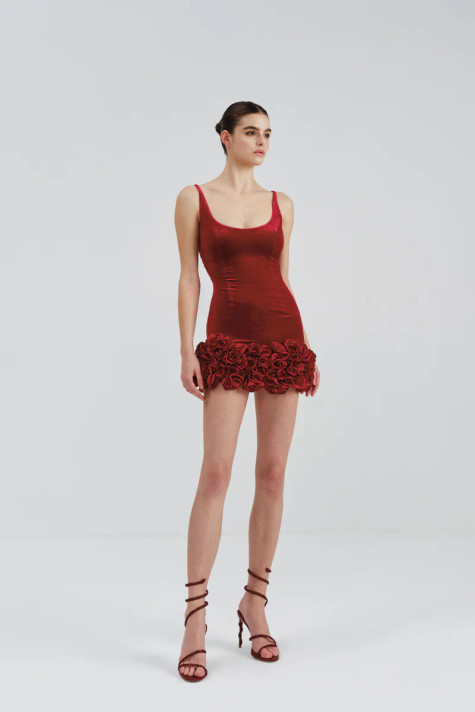 Sleeveless Velvet Mini Dress